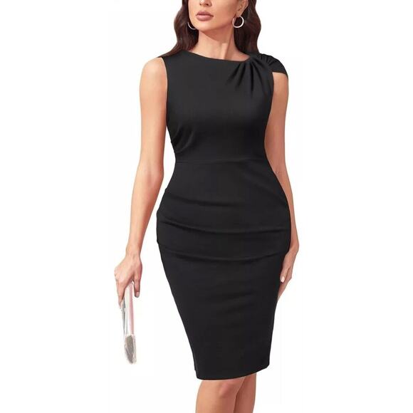 Pinup Couture Dresses & Skirts - Pinup Couture Dress Women's XL Black Sheath Wiggle Rockabilly Retro NWT